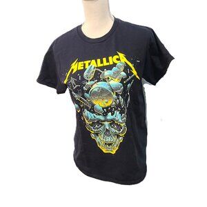 Metallica 2024 Tour Medium Black Skull Men's Tee T-Shirt Heavy Metal Rock Roll